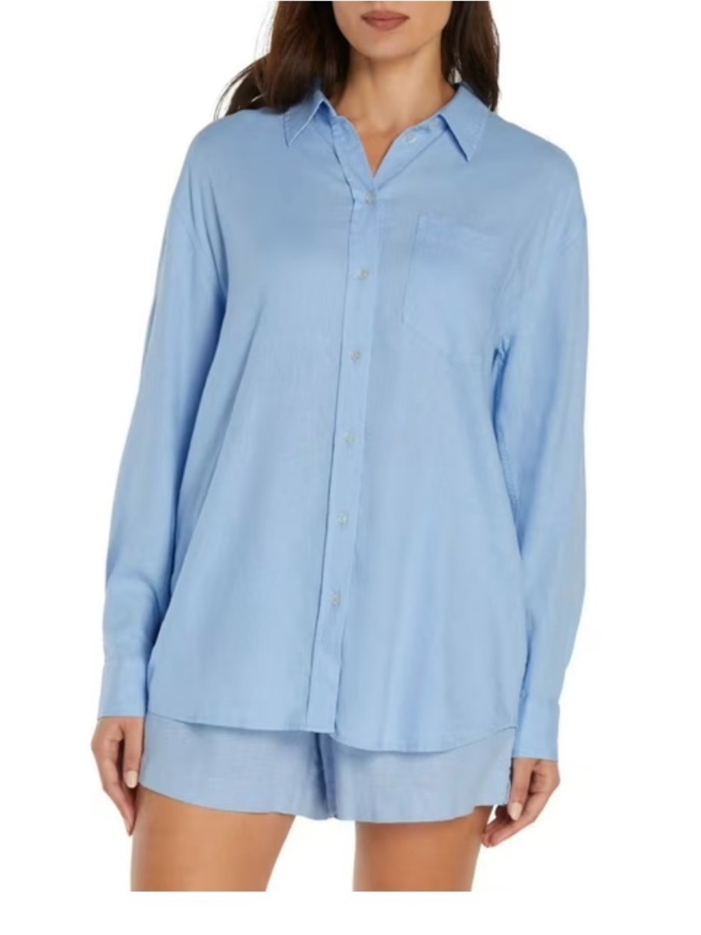GAP The Easy Shirt in Light Blue Linen and Cotton